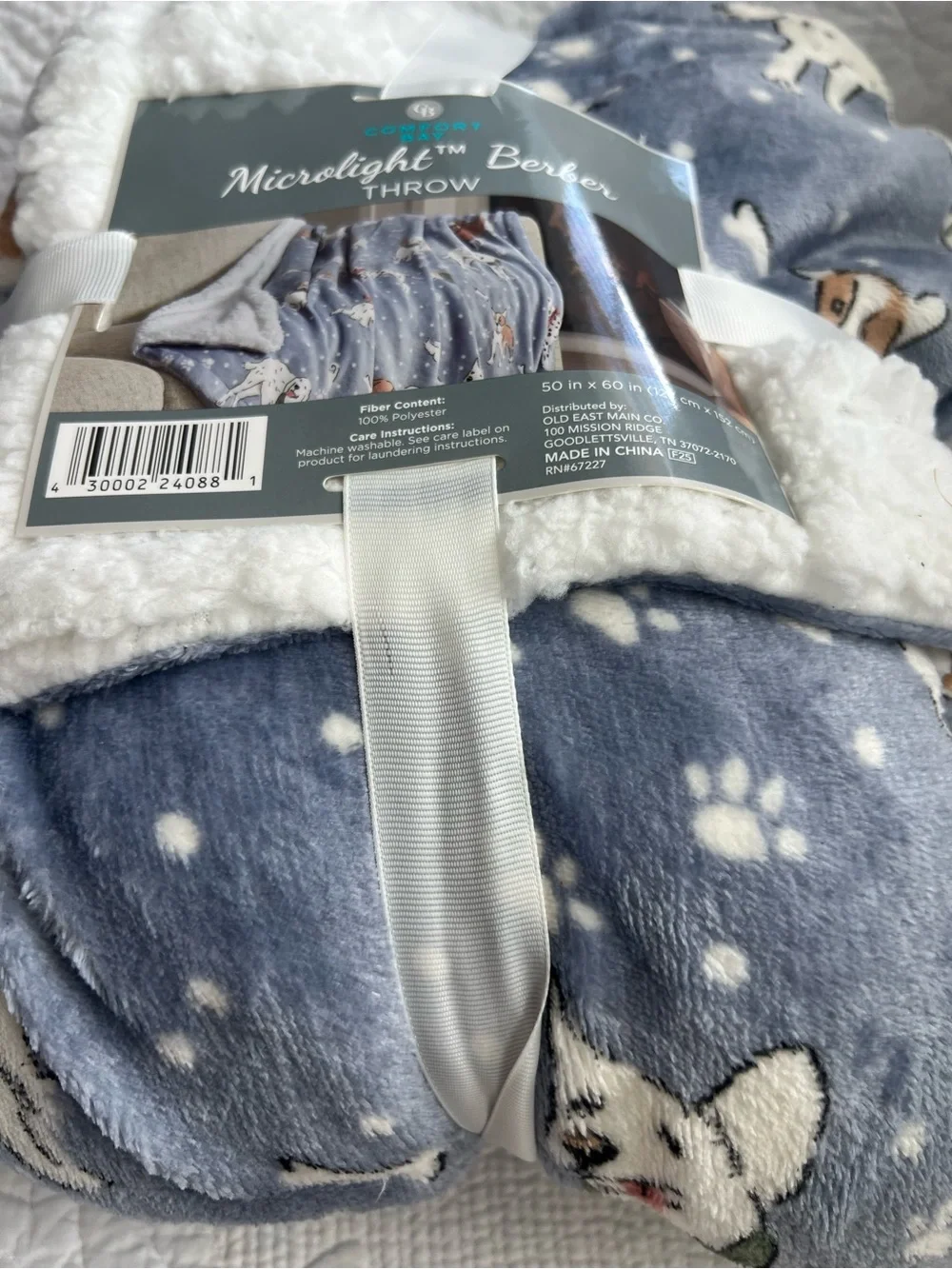 Brand New Microlight Berber Throw Plush & Super Soft W/Precious Dogs 50x60”